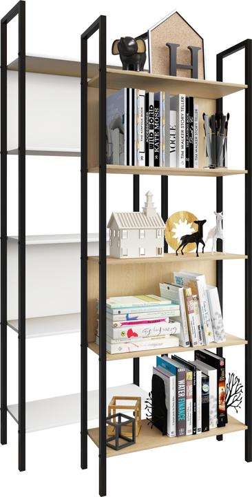Immagine prodotto VCM Scaffale in metallo per libri Flakos 5-fold (62 x 24 x 165 cm)