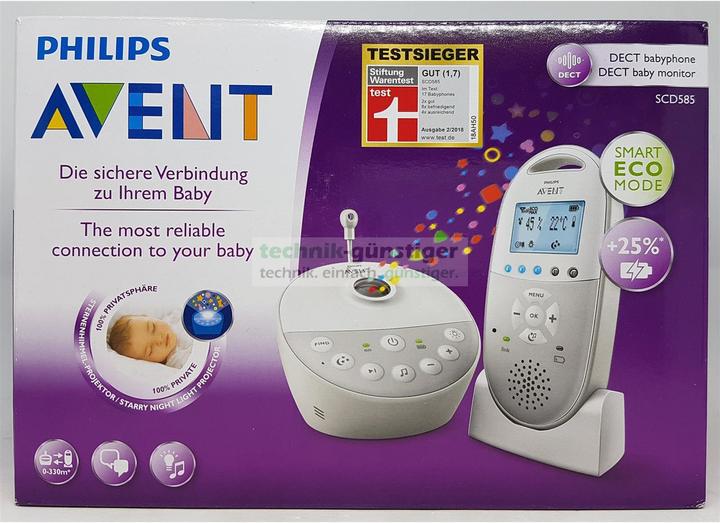 Immagine prodotto Philips Telefono per bambini Avent SCD585/26 DECT Starry Sky (Video e audio, 330 m)