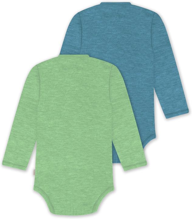 Immagine prodotto Normani Confezione da 2 body biologici a maniche lunghe in lana merino per bambino e bambina - 9353 (80)