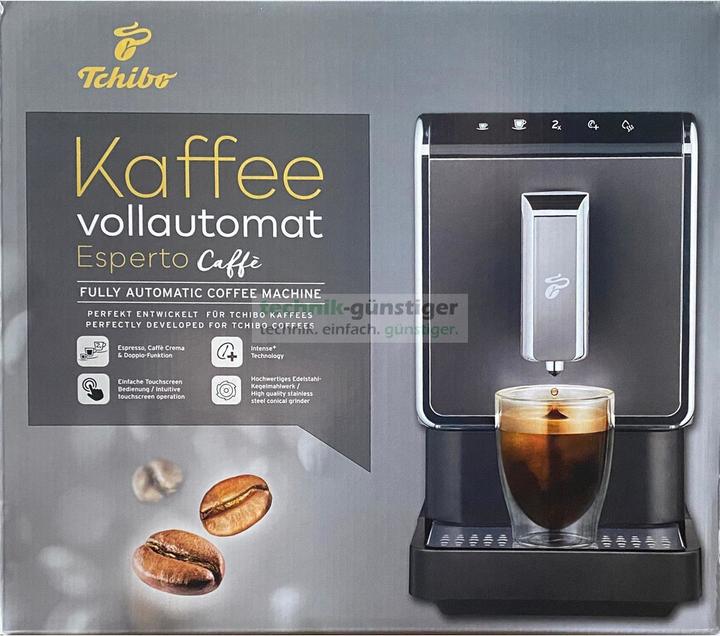 Productafbeelding Tchibo Esperto Caffè 1.1 volautomatisch koffiezetapparaat (19 bar, 1470 Watt), antraciet