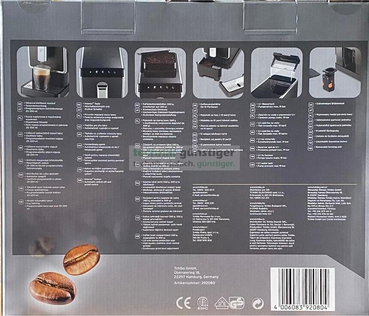 Productafbeelding Tchibo Esperto Caffè 1.1 volautomatisch koffiezetapparaat (19 bar, 1470 Watt), antraciet