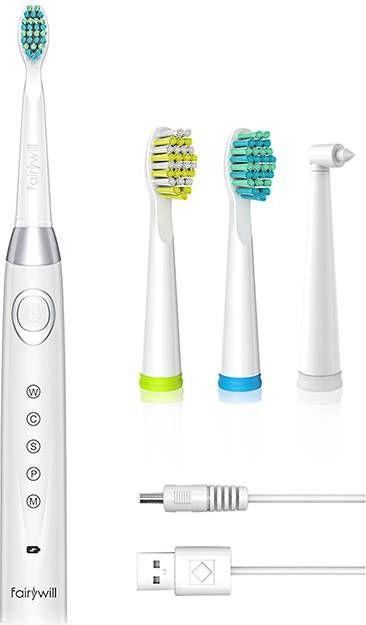 Image du produit Fairywill Brosse à dents Sonic avec set de tête 508 (Blanc) (Brosse à dents sonique)