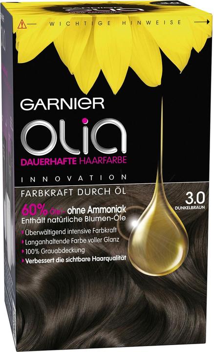 Immagine prodotto Garnier Olia, 3.0 castano scuro, tintura per capelli (3.0, Marrone scuro)