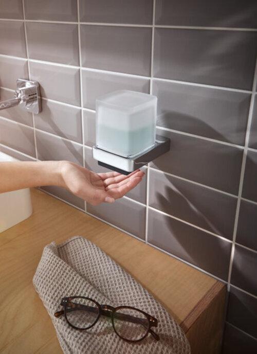 Actual product image Emco trend sensor soap dispenser, frosted crystal glass