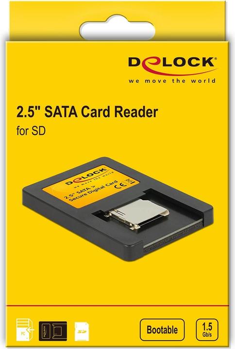Produktbild Delock Konverter 2.5“ SATA HDD > Secure Digital Card (SATA)
