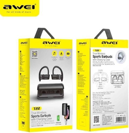 Actual product image adidas słuchawki Bluetooth 5.0 T22 TWS + stacja dokująca/power bank 1500mAh czarny/black