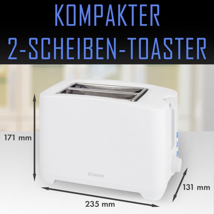 Immagine prodotto Bomann TA 6065 CB Tostapane bianco
