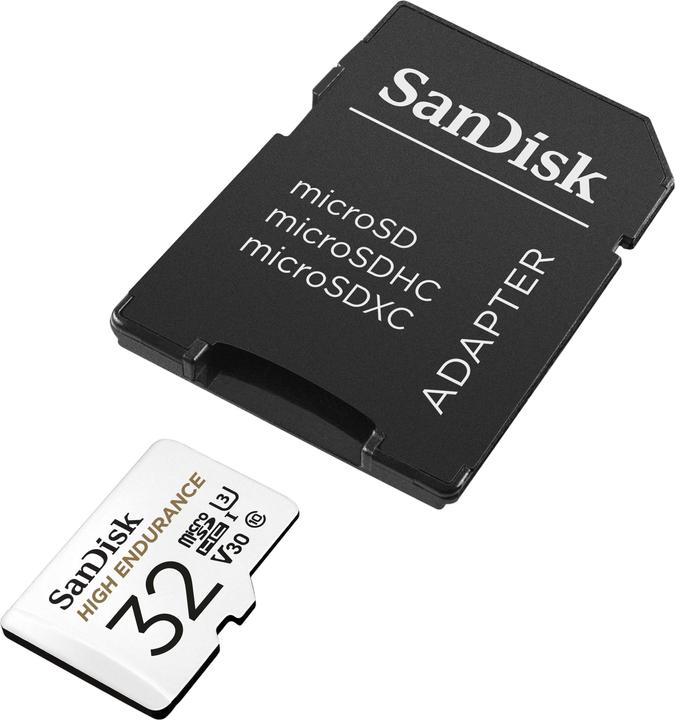 Actual product image SanDisk High Endurance (32 GB, microSDHC, U3, UHS-I)