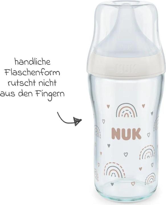 Actual product image NUK Babyflaschen Glas-Flasche 3er Pack Perfect Match 230 ml (230 ml)