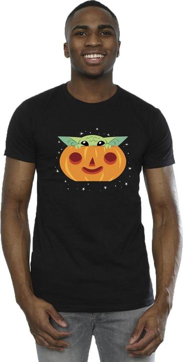 Actual product image Star Wars Mens The Mandalorian Grogu Pumpkin T-Shirt (XL)