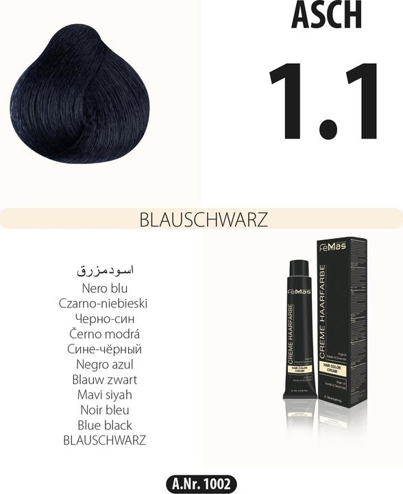 Produktbild FemMas (1.1) Haarfarbe Blauschwarz 100ml (Blauschwarz 100ml)