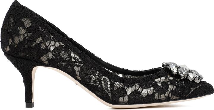 Immagine prodotto Dolce & Gabbana bellucci black lace pumps with crystal application (36)