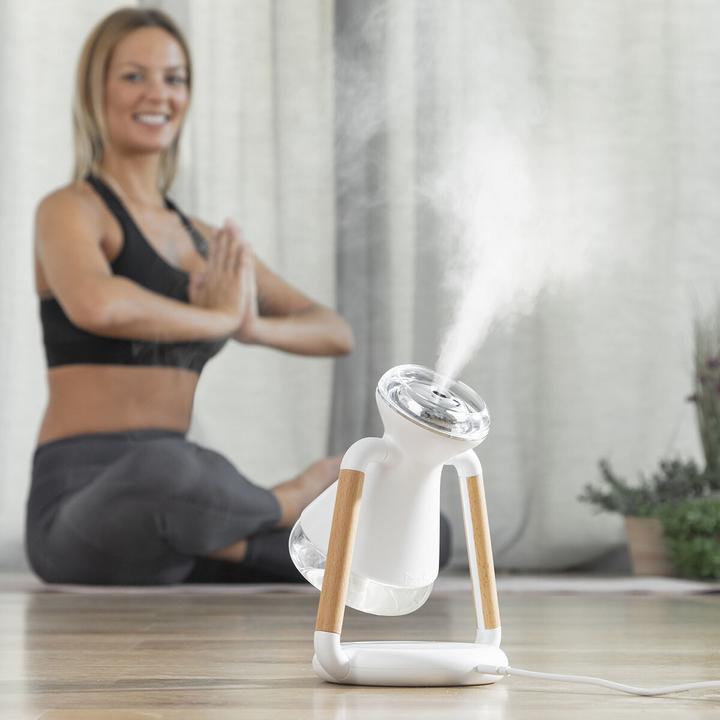 Produktbild InnovaGoods Luftbefeuchter, Aroma Diffuser und kabelloses Ladegerät, 3-in-1 Misvolt (230 ml)