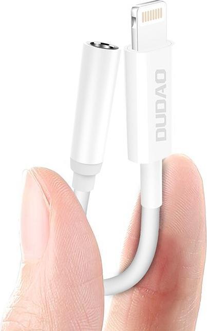 Image du produit Dudao Adaptateur audio L16i Lightning vers mini jack 3.5mm (blanc) (Lightning, Jack 3.5mm)