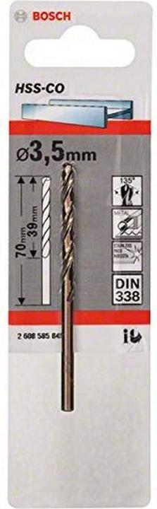 Productafbeelding Bosch Professional Zubehör Metaalboor HSS-Co 3,5x39x70mm (3 mm)