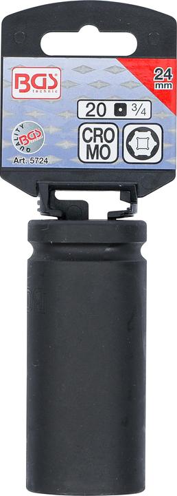 Produktbild BGS Kraft-Steckschlüssel-Einsatz Sechskant, tief Antrieb Innenvierkant 20 mm (3/4") SW 24 mm (24 mm)
