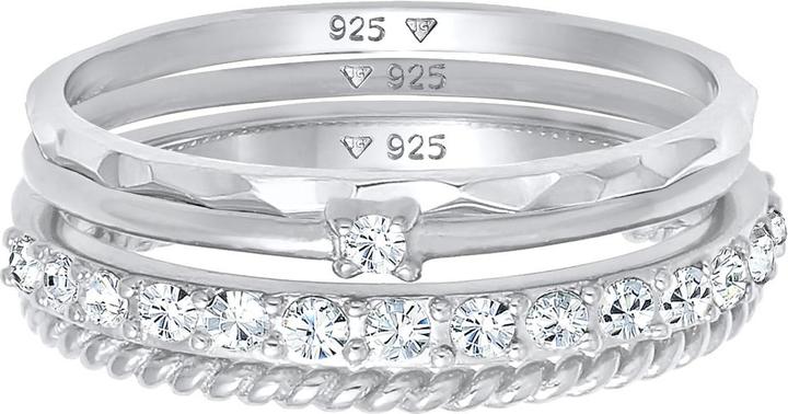 Produktbild Elli Kristall Ring, Ring Set (52, 925 Silber)