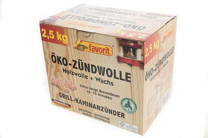 Produktbild Favorit Befeuerung Öko-Zündwolle, Feueranzünder, Spar-Pack, 2,5 kg