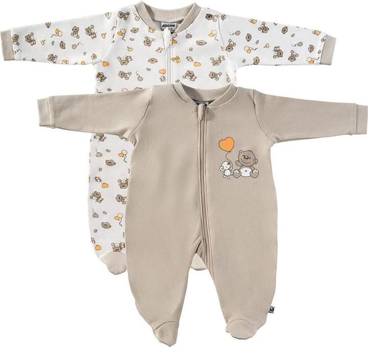 Produktbild Jacky Baby Schlafanzug Einteiler - 2er Pack - Lovely Bear Offwhite Baby-Schlafanzüge (68)