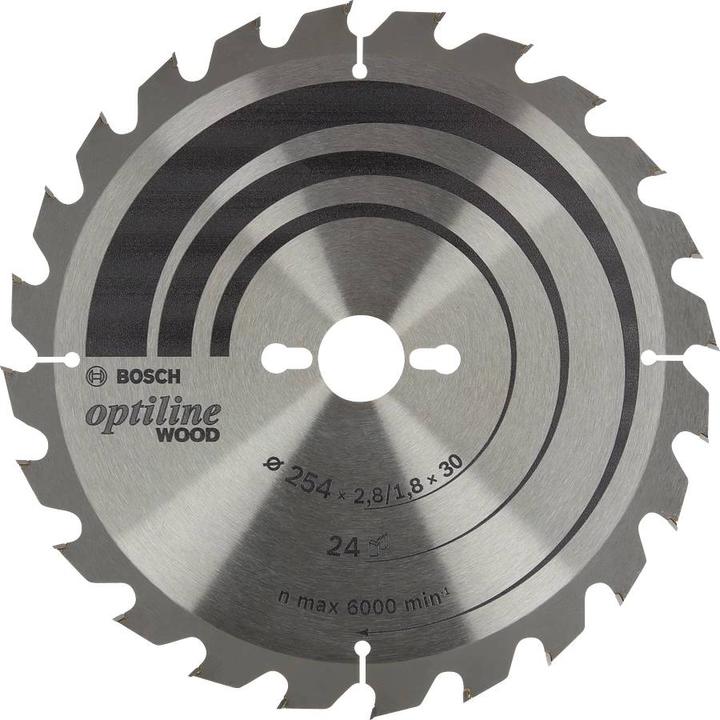 Bosch Professional Zubehör PRO Wood Kreissägeblatt, 254 x 2,8 x 30 mm
