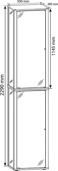 Produktbild VCM Sammel Stand Vitrine Holz Glas Kavis XXL (50 x 30 cm)