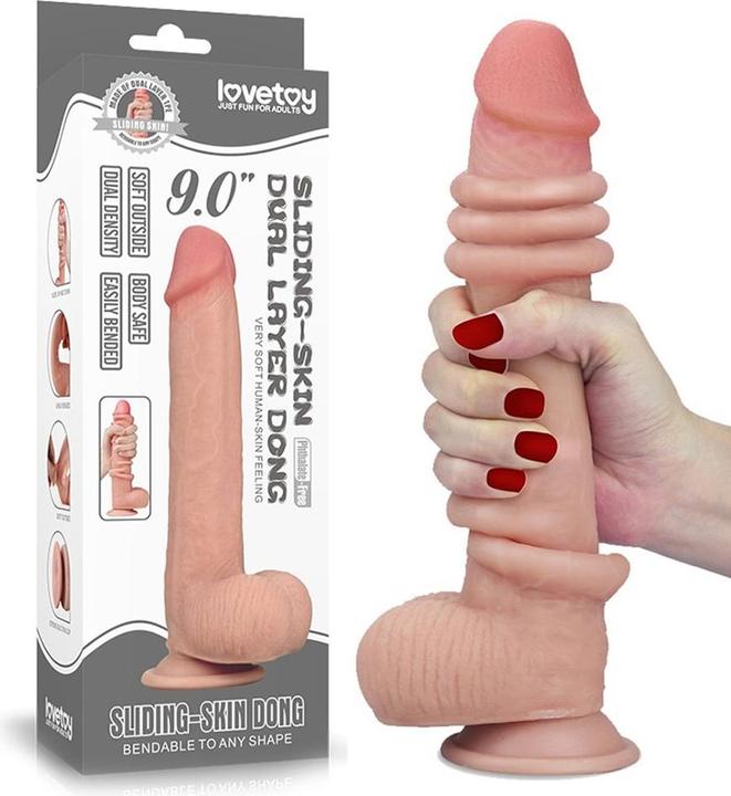 Actual product image Lovetoy Sliding Skin Dildo