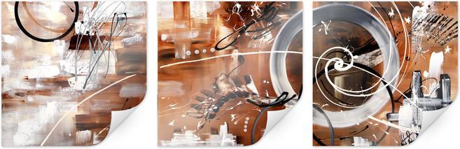Actual product image Trenddeko Fedrau - In the circle (3 parts) (40 x 40 cm)