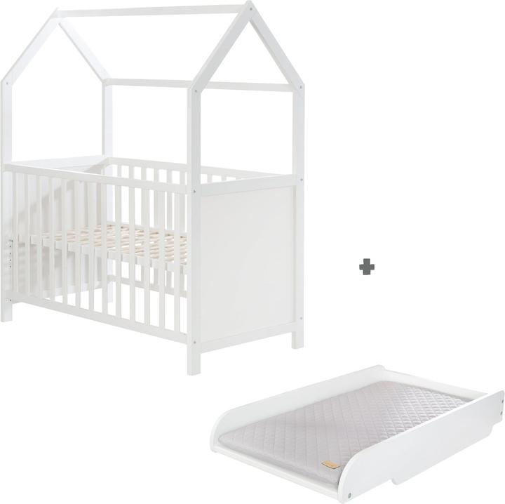 Produktbild Roba Hausbett 60 x 120 cm inkl. Wickelplatte (60 x 120 cm)