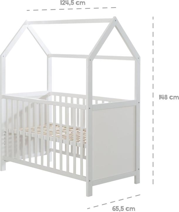 Produktbild Roba Hausbett 60 x 120 cm inkl. Wickelplatte (60 x 120 cm)