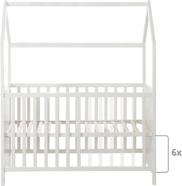 Produktbild Roba Hausbett 60 x 120 cm inkl. Wickelplatte (60 x 120 cm)
