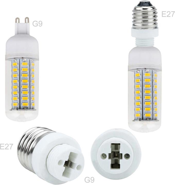 Actual product image Intirilife E27 to G9 Lamp Base Adapter
