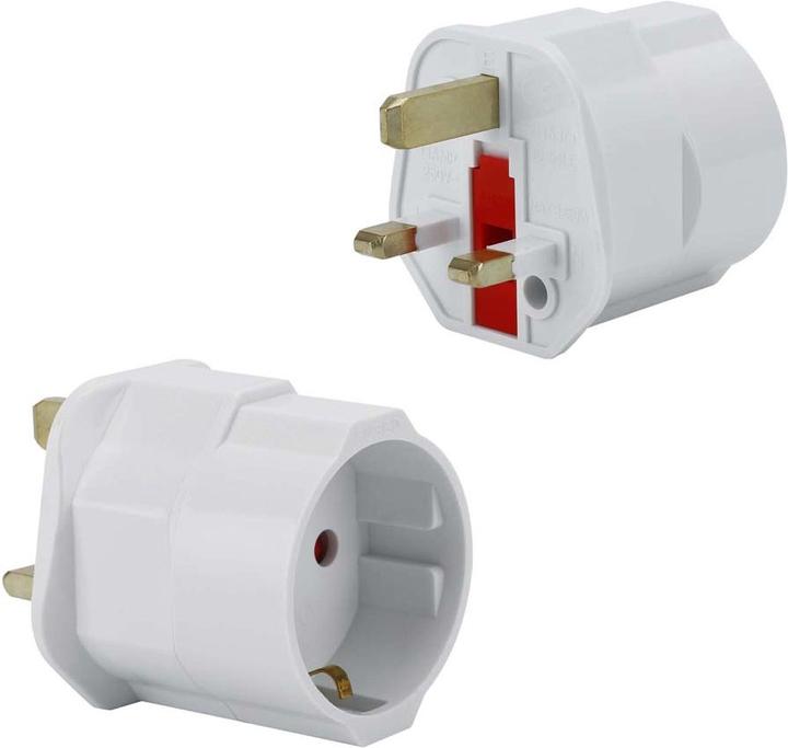 Produktbild Intirilife Steckdosenadapter 4er Set UK Typ G auf EU