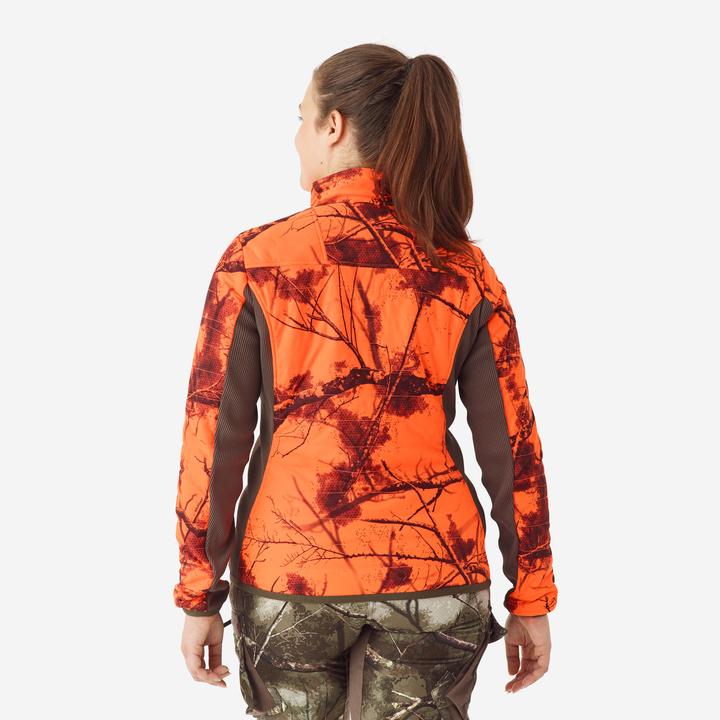 Immagine prodotto Solognac Giacca da caccia da donna 3 in 1, calda e silenziosa, impermeabile, neon mimetico 500 (34)