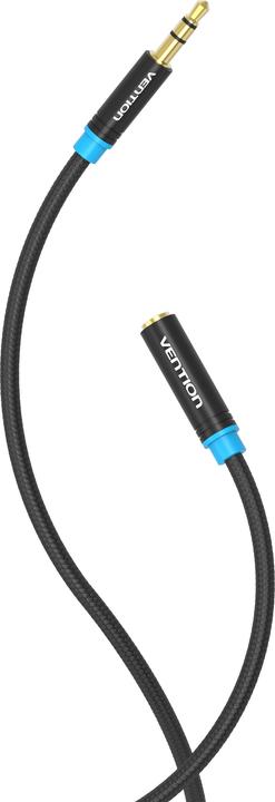 Actual product image Vention Braided 3.5mm Audio Extender 1.5m VAB-B06-B150-M Black (1.50 m)
