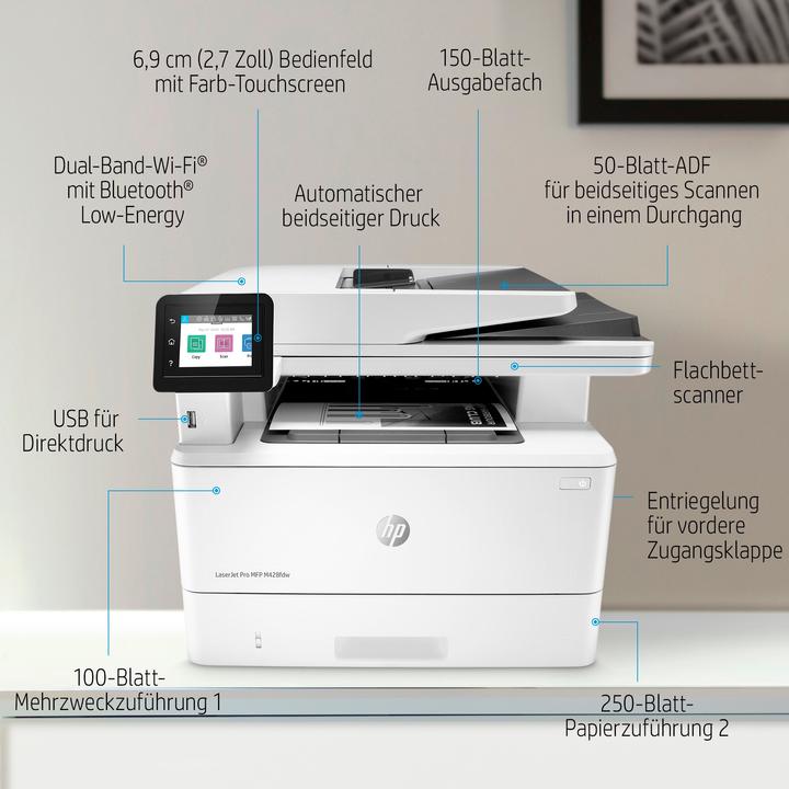 Actual product image HP M428fdw LaserJet Pro (Laser, Black and white)