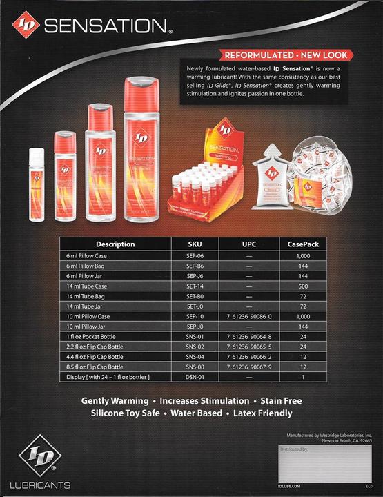 Actual product image ID Sensation Warming Lubricant (65 ml)