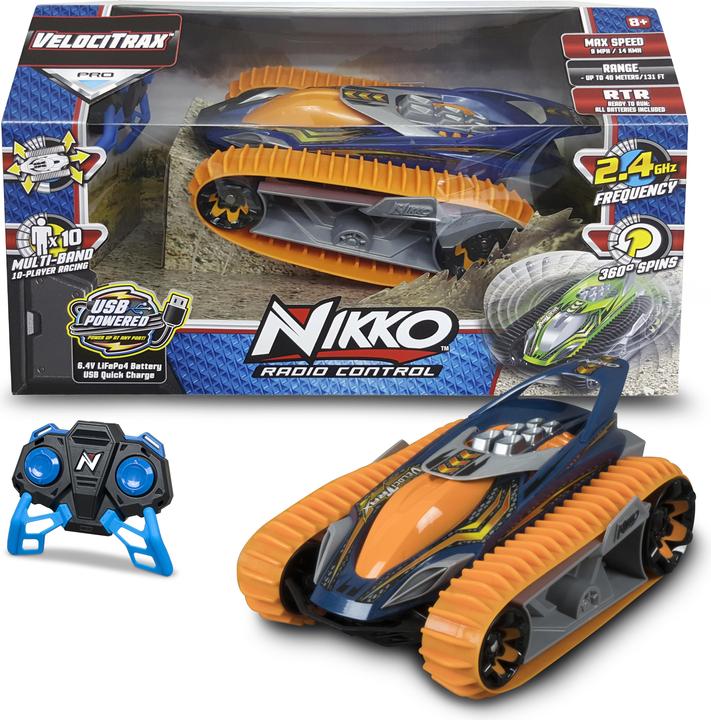Actual product image Nikko 10031 VelociTrax Remote Control RC Car, Offroad Tracked Vehicle, LiFePo4 Battery, Up to 14 k...
