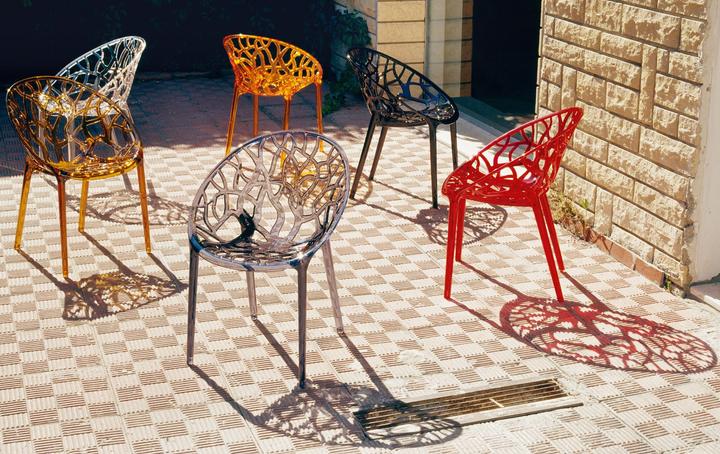 Actual product image CLP CRYSTAL stacking chair, amber