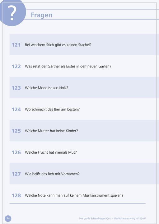 Produktbild Das grosse Scherzfragen-Quiz für Senioren (Deutsch)