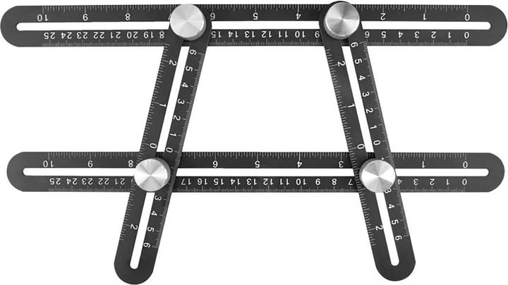 Actual product image Stahlwerk Ruler set with multi-angle measuring ruler, triangular ruler, angle triangle (300 mm)