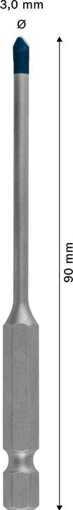 Immagine prodotto Bosch Professional Zubehör Punta Expert HEX-9 HardCeramic, 3 x 90 mm (3 mm)