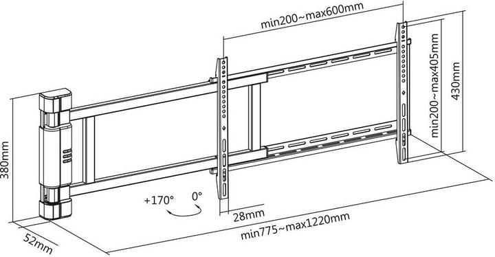 Produktbild myWall my Wall Wandhalter (Wand, 343.15", 50 kg)