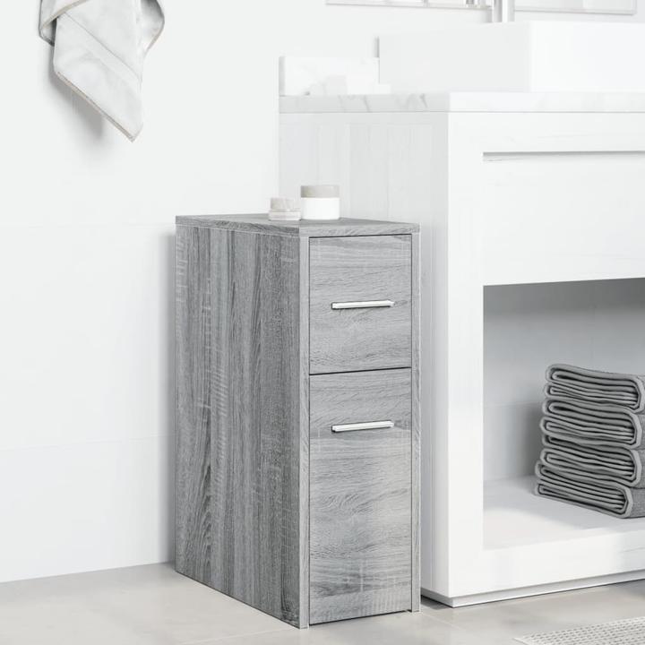 Image du produit VidaXL Armoire de salle de bain Étroite avec roulettes