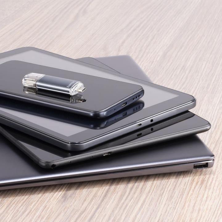 Produktbild Hama Laeta Twin (64 GB, USB-A, Micro USB, USB 2.0)