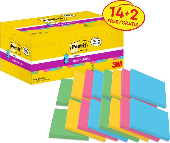 Actual product image Post-it Super Sticky Z-Notes (76 x 76 mm)