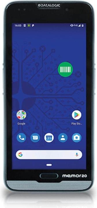 Datalogic Memor 20, custodia protettiva, 2D, BT, WLAN, 4G, Kit (USB), GMS, nero, Android (Codici a barre 2D)