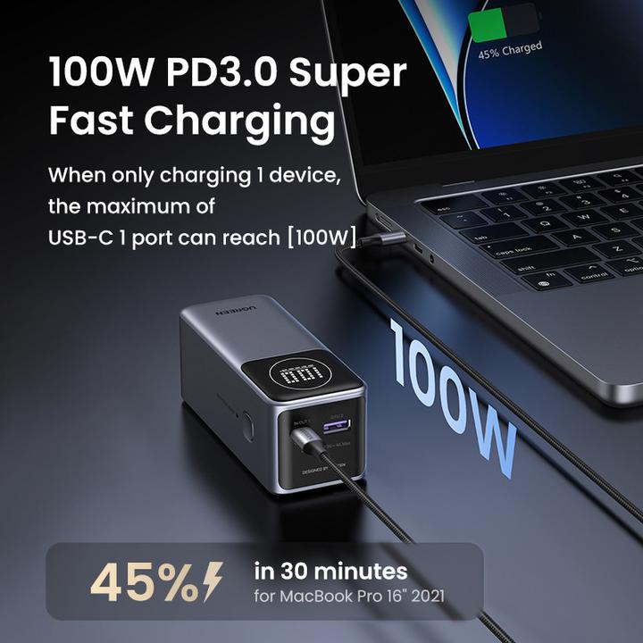 Produktbild Ugreen Fast Charging Powerbank (12000 mAh, 100 W, 44.40 Wh)