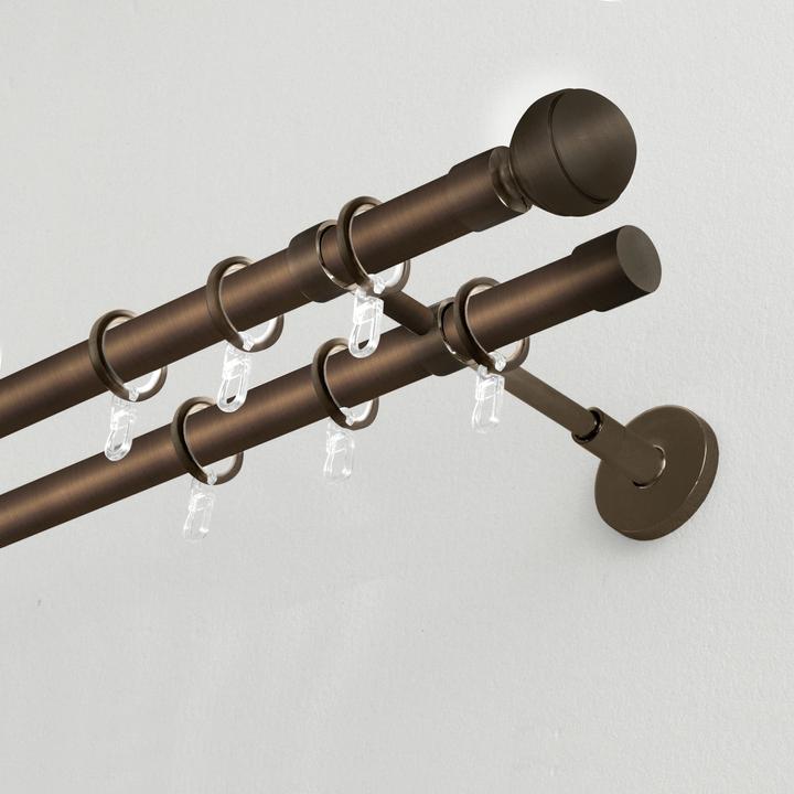 Image du produit Gardinia Anneau de rideau avec insert coulissant Bronze, 10 pièces