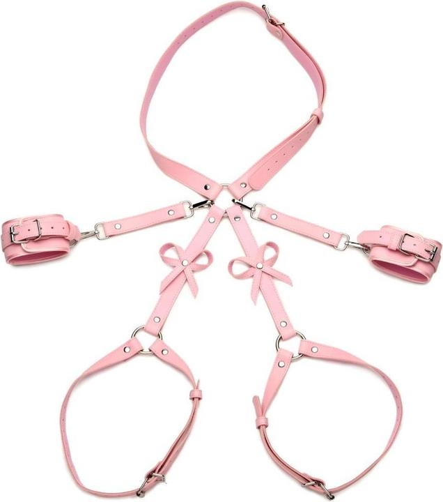 Image du produit XR Brands Harnais de bondage avec noeuds XL/2XL - Rose