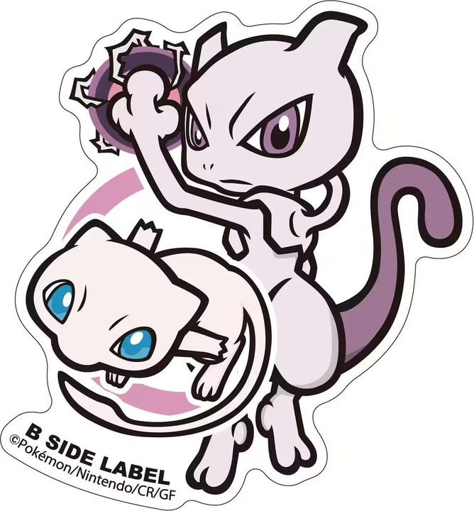 Immagine prodotto Pokémon Etichetta lato B con adesivo Mewtwo e Mew